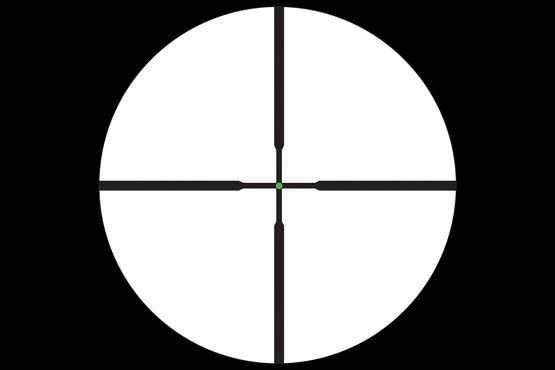AccuPoint 5-20x Trijicon rifle scope features the Duplex reticle with Green center dot